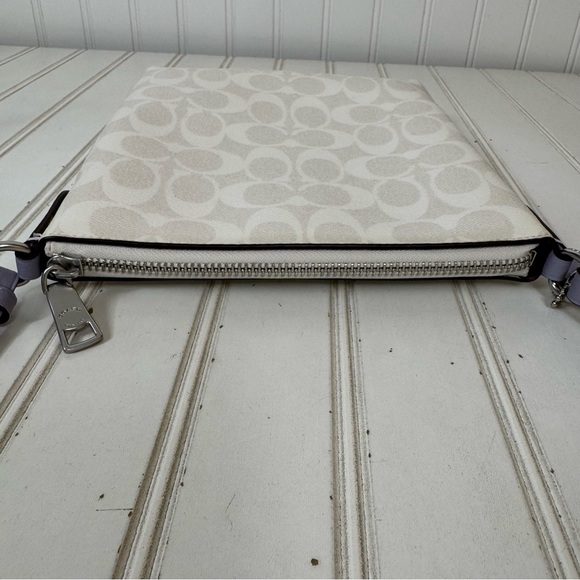 Coach‎ CF340 Crossbody Bag Signature Mini rowan File Mist Purple Silver Hardware - Picture 10 of 15